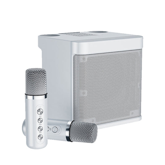 YS-203 Bluetooth Karaoke Speaker Wireless Microphone(Silver) - Microphone by PMC Jewellery | Online Shopping South Africa | PMC Jewellery