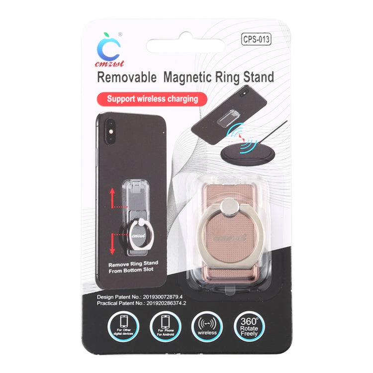 CPS-013 360 Degrees Rotate Freely Removable Magnetic Ring Stand Phone Holder, Support Wireless Charging(Rose Gold) - Ring Holder by PMC TechLife | Online Shopping South Africa | PMC TechLife