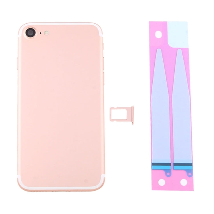 Battery Back Cover Assembly with Card Tray for iPhone 7(Rose Gold) - Back Cover by PMC Jewellery | Online Shopping South Africa | PMC Jewellery