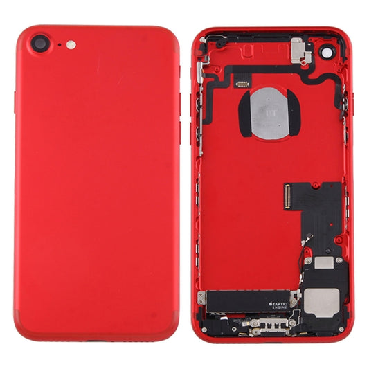 Battery Back Cover Assembly with Card Tray for iPhone 7 (Red) - Back Cover by PMC Jewellery | Online Shopping South Africa | PMC Jewellery