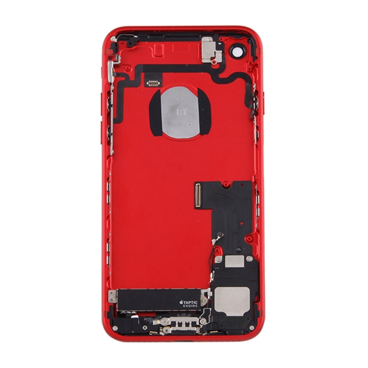 Battery Back Cover Assembly with Card Tray for iPhone 7 (Red) - Back Cover by PMC Jewellery | Online Shopping South Africa | PMC Jewellery