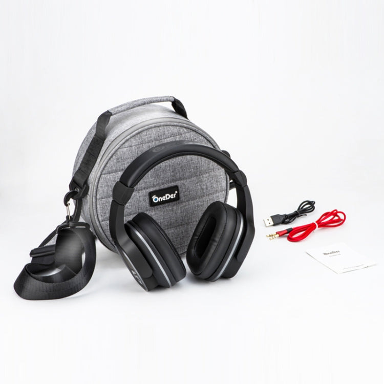 OneDer S2 Head-mounted Wireless Bluetooth Version 5.0 Headset Headphones, with Mic, Handsfree, TF Card, USB Drive, AUX, FM Function (Black) - Headset & Headphone by OneDer | Online Shopping South Africa | PMC TechLife | Buy Now Pay Later Mobicred