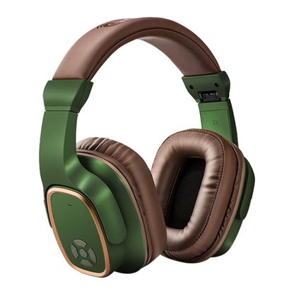 OneDer S2 Head-mounted Wireless Bluetooth Version 5.0 Headset Headphones, with Mic, Handsfree, TF Card, USB Drive, AUX, FM Function (Green) - Headset & Headphone by OneDer | Online Shopping South Africa | PMC Jewellery