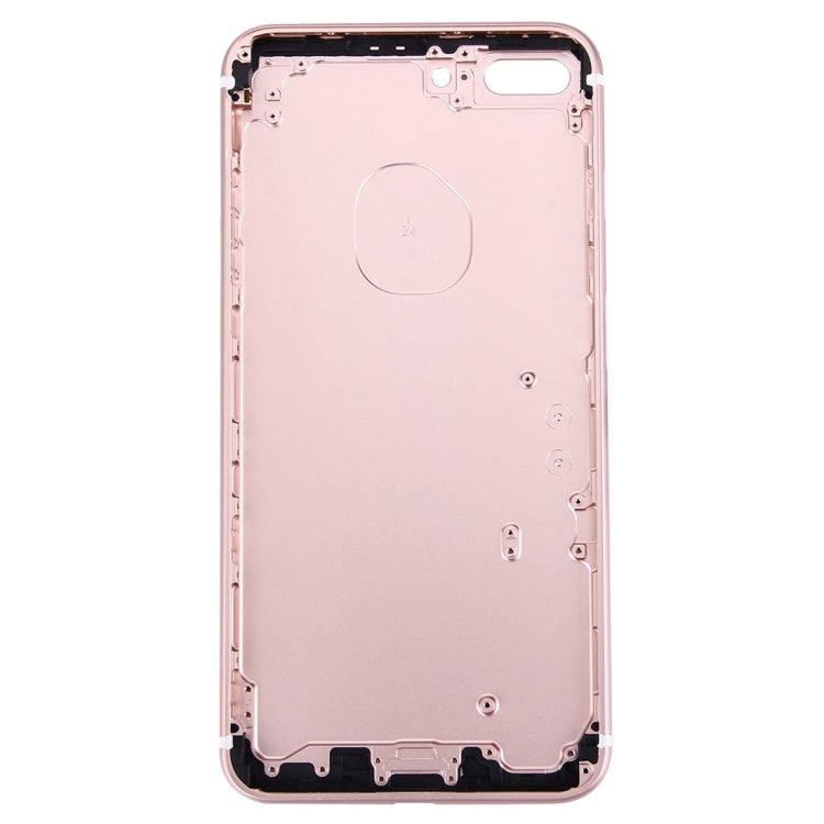 5 in 1 for iPhone 7 Plus (Back Cover + Card Tray + Volume Control Key + Power Button + Mute Switch Vibrator Key) Full Assembly Housing Cover(Rose Gold) - Back Cover by PMC Jewellery | Online Shopping South Africa | PMC Jewellery