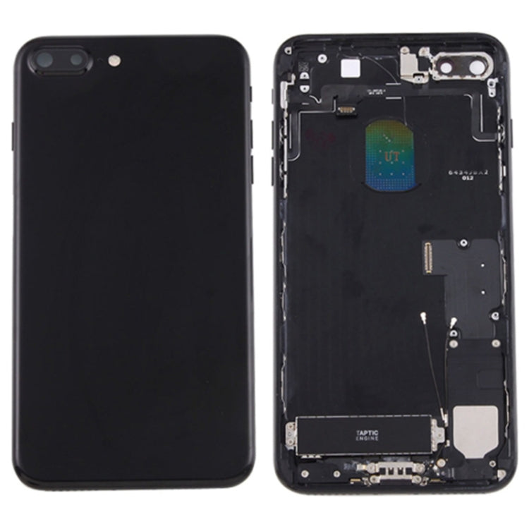 Battery Back Cover Assembly with Card Tray for iPhone 7 Plus (Jet Black) - Back Cover by PMC Jewellery | Online Shopping South Africa | PMC Jewellery