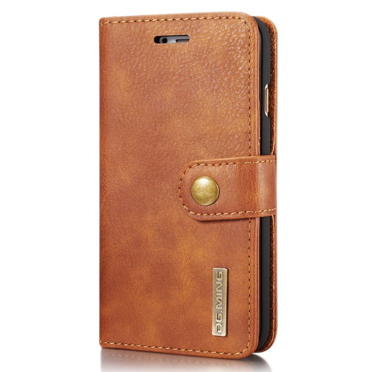 DG.MING For iPhone SE 2020 & 8 & 7  Crazy Horse Texture Horizontal Flip Detachable Magnetic Protective Case with Holder & Card Slots & Wallet(Brown) - More iPhone Cases by DG.MING | Online Shopping South Africa | PMC TechLife | Buy Now Pay Later Mobicred