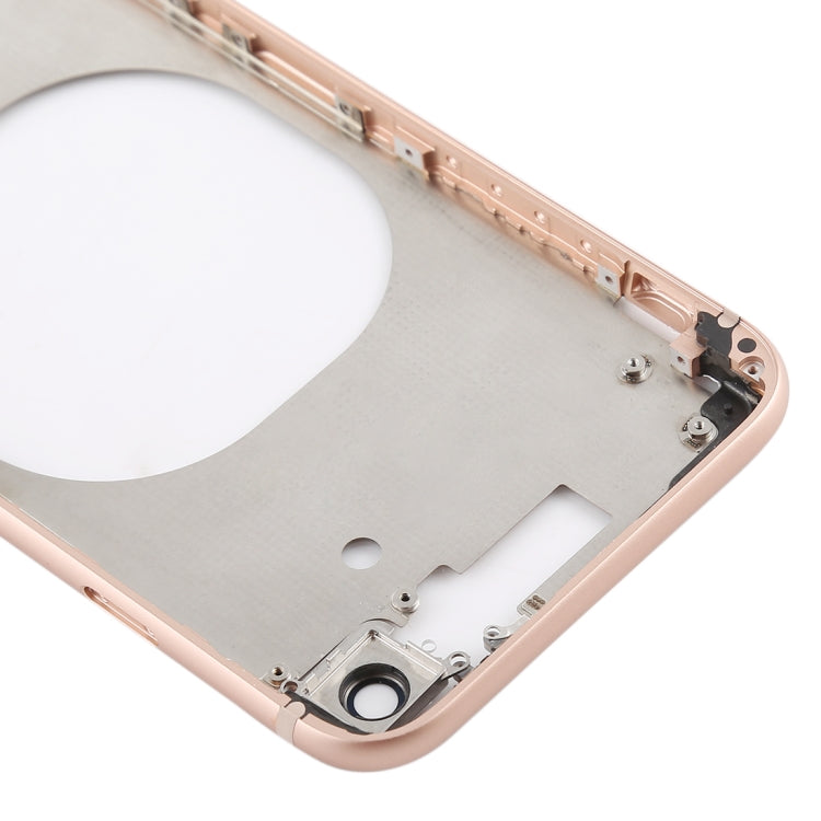 Transparent Back Cover with Camera Lens & SIM Card Tray & Side Keys for iPhone 8 (Gold) - Back Cover by PMC TechLife | Online Shopping South Africa | PMC TechLife