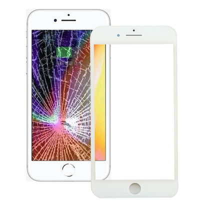 Front Screen Outer Glass Lens with Front LCD Screen Bezel Frame for iPhone 8(White) - Glass Lens by PMC Jewellery | Online Shopping South Africa | PMC Jewellery