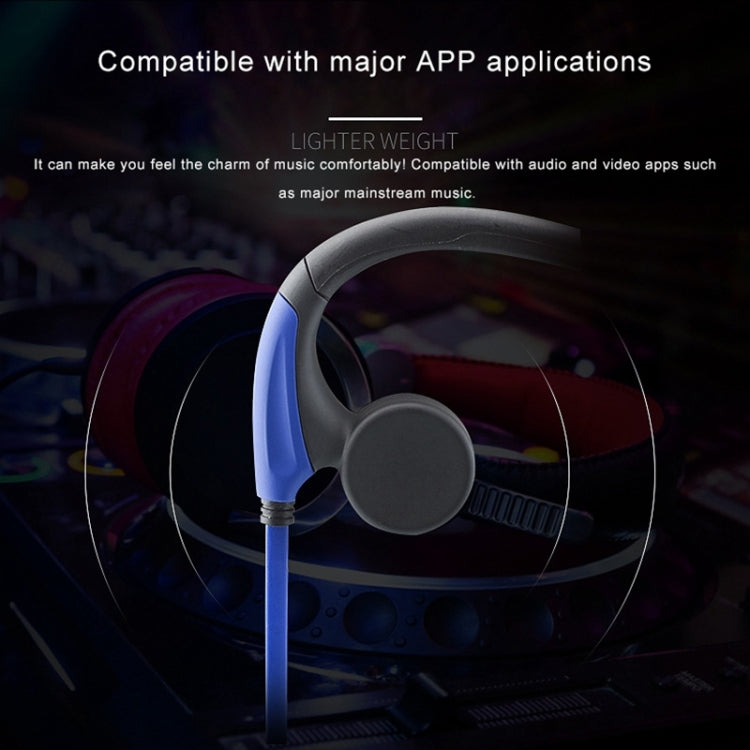 Rear Hanging Wire-Controlled Bone Conduction Outdoor Sports Headphone(Blue) - free shipping - PMC TechLife - Order now!
