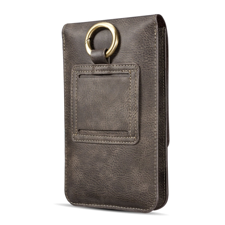 DG.MING Universal Cowskin Leather Protective Case Waist Bag with Card Slots & Hook, For iPhone, Samsung, Sony, Huawei, Meizu, Lenovo, ASUS, Oneplus, Xiaomi, Cubot, Ulefone, Letv, DOOGEE, Vkworld, and other Smartphones Below 5.2 inch(Grey) - free shipping - PMC TechLife - Order now!