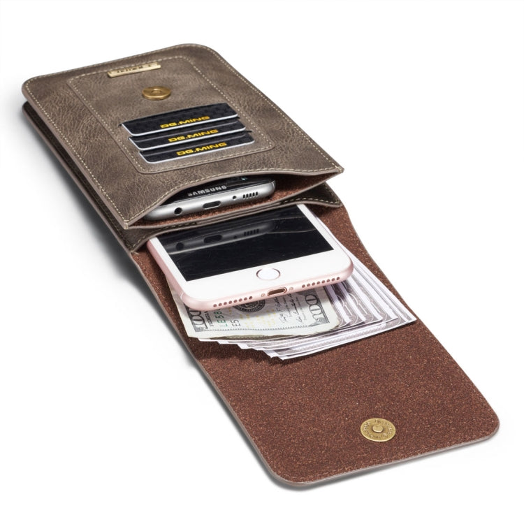 DG.MING Universal Cowskin Leather Protective Case Waist Bag with Card Slots & Hook, For iPhone, Samsung, Sony, Huawei, Meizu, Lenovo, ASUS, Oneplus, Xiaomi, Cubot, Ulefone, Letv, DOOGEE, Vkworld, and other Smartphones Below 5.2 inch(Grey) - free shipping - PMC TechLife - Order now!