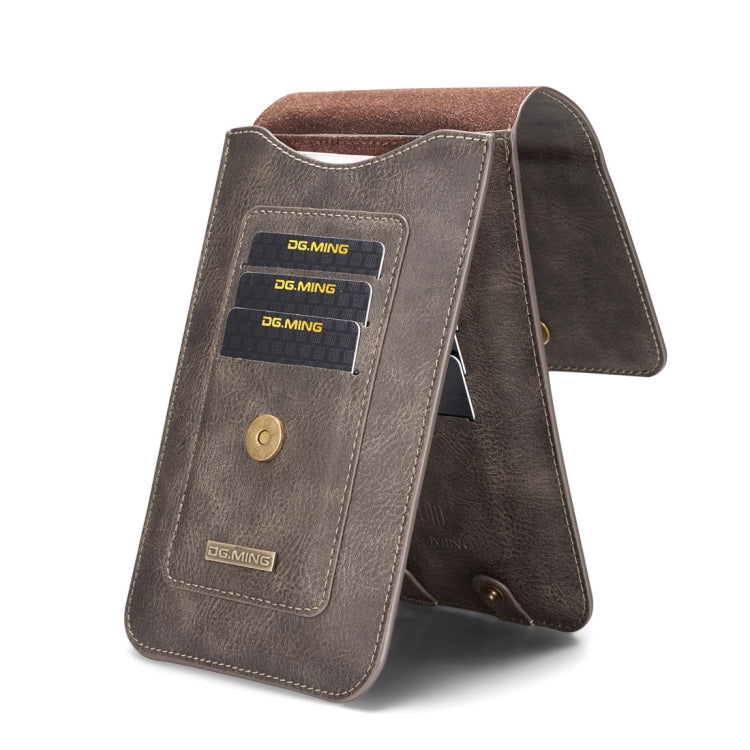 DG.MING Universal Cowskin Leather Protective Case Waist Bag with Card Slots & Hook, For iPhone, Samsung, Sony, Huawei, Meizu, Lenovo, ASUS, Oneplus, Xiaomi, Cubot, Ulefone, Letv, DOOGEE, Vkworld, and other Smartphones Below 5.2 inch(Grey) - free shipping - PMC TechLife - Order now!