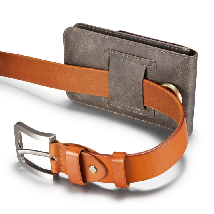 DG.MING Universal Cowskin Leather Protective Case Waist Bag with Card Slots & Hook, For iPhone, Samsung, Sony, Huawei, Meizu, Lenovo, ASUS, Oneplus, Xiaomi, Cubot, Ulefone, Letv, DOOGEE, Vkworld, and other Smartphones Below 5.2 inch(Grey) - free shipping - PMC TechLife - Order now!
