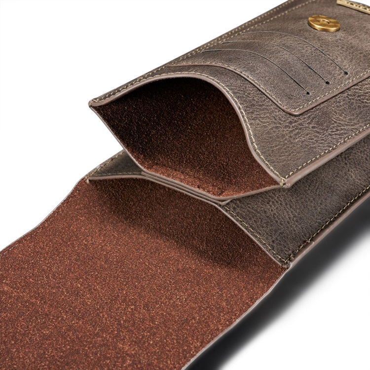 DG.MING Universal Cowskin Leather Protective Case Waist Bag with Card Slots & Hook, For iPhone, Samsung, Sony, Huawei, Meizu, Lenovo, ASUS, Oneplus, Xiaomi, Cubot, Ulefone, Letv, DOOGEE, Vkworld, and other Smartphones Below 5.2 inch(Grey) - free shipping - PMC TechLife - Order now!