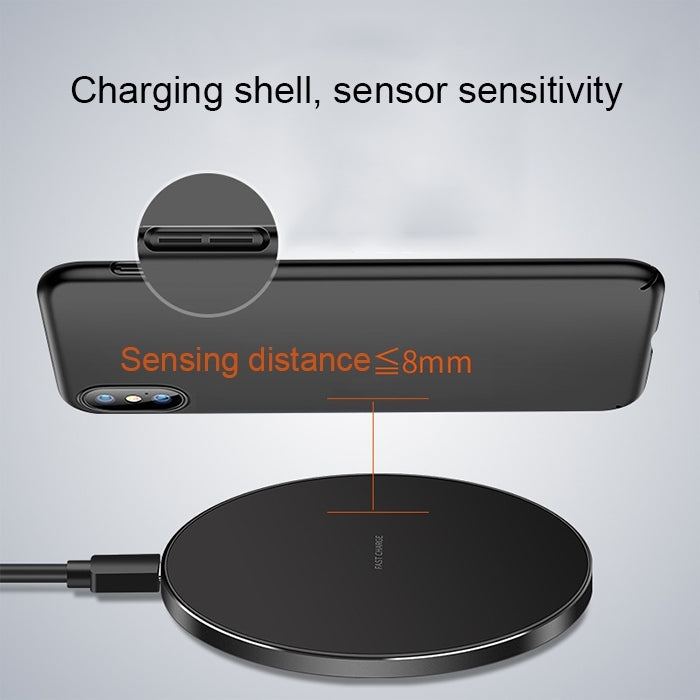 GY-68 Ultra-Thin Aluminum Alloy Wireless Fast Charging Qi Charger Pad(Black Red) - free shipping - PMC TechLife - Order now!