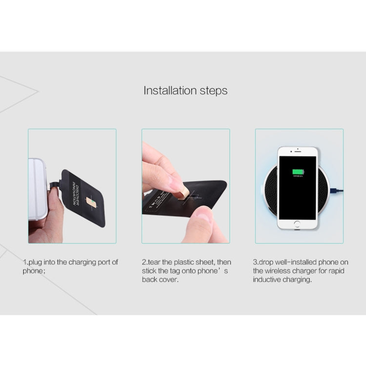 NILLKIN Magic Tag QI Standard Wireless Charging Receiver for iPhone 7 Plus / 6s Plus / 6 Plus, with 8 Pin Port, Length: 109mm - free shipping - PMC TechLife - Order now!