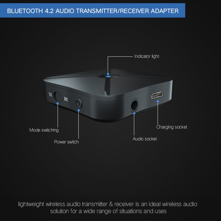 KN319 Wireless Audio 2 in 1 Bluetooth 4.2 Receiver & Transmitter Adapter - Audio Receiver Transmitter by PMC Jewellery | Online Shopping South Africa | PMC Jewellery