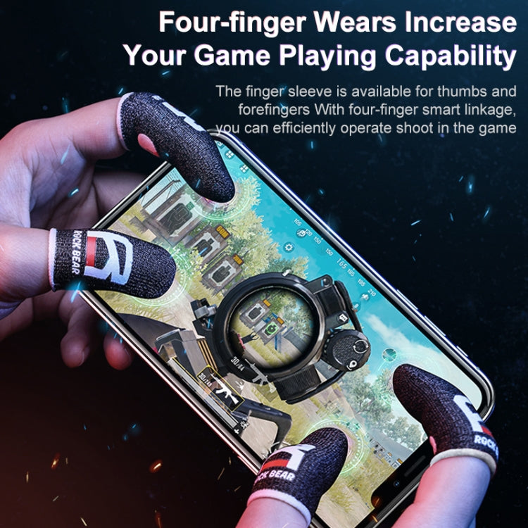 ROCK i27 Super Conductive Silver Fiber Anti-sweat Sensitive Touch Gaming Finger Cover for Thumb / Index Finger - Gaming Finger Sleeves by PMC TechLife | Online Shopping South Africa | PMC TechLife