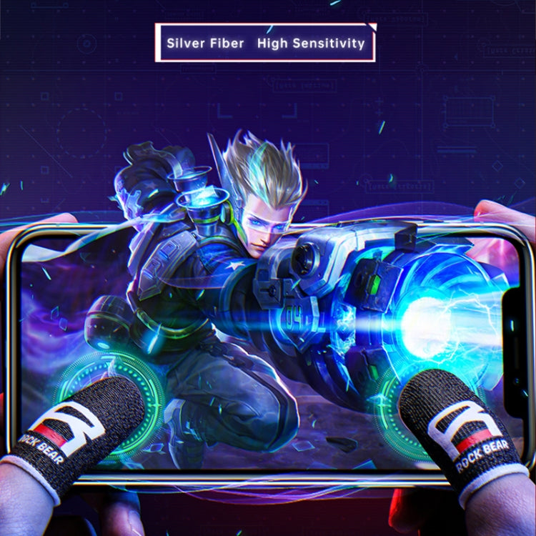 ROCK i27 Super Conductive Silver Fiber Anti-sweat Sensitive Touch Gaming Finger Cover for Thumb / Index Finger - Gaming Finger Sleeves by PMC TechLife | Online Shopping South Africa | PMC TechLife