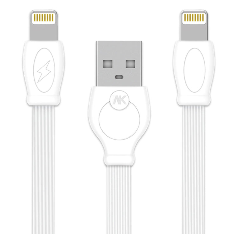 WK WDC-023i 2.4A 8 Pin Fast Charging Data Cable, Length: 3m(White) - Normal Style Cable by WK | Online Shopping South Africa | PMC Jewellery