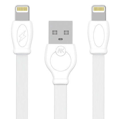 WK WDC-023i 2.4A 8 Pin Fast Charging Data Cable, Length: 3m(White) - Normal Style Cable by WK | Online Shopping South Africa | PMC Jewellery