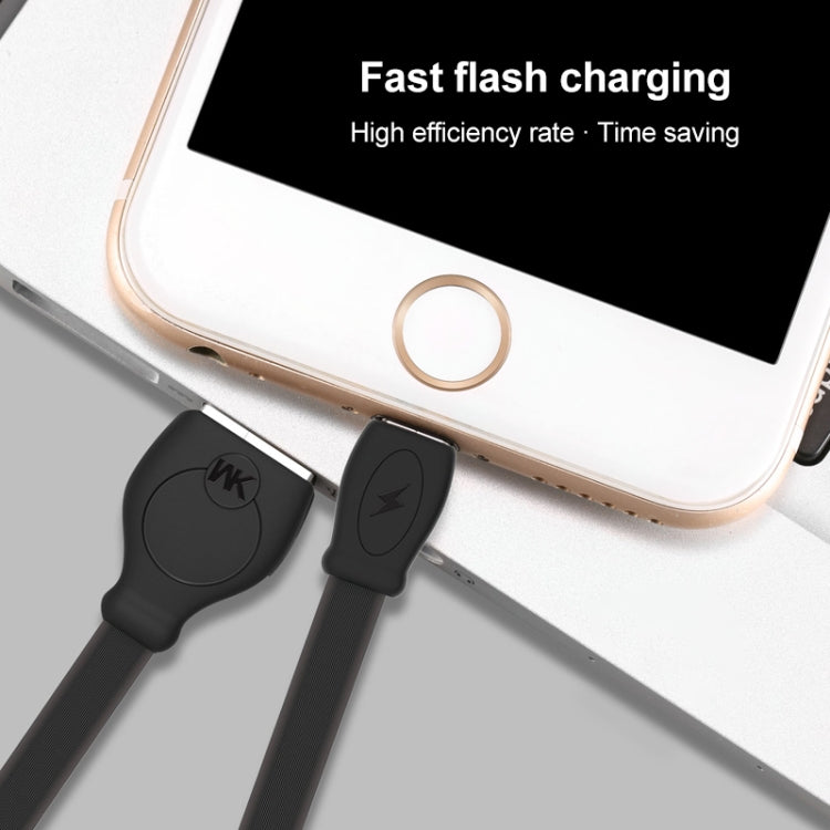 WK WDC-023i 2.4A 8 Pin Fast Charging Data Cable, Length: 3m(Black) - Normal Style Cable by WK | Online Shopping South Africa | PMC Jewellery
