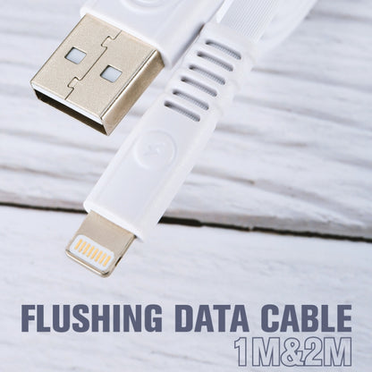 WK WDC-066i 2.1A 8 Pin Flushing Charging Data Cable, Length: 2m(White) - Normal Style Cable by WK | Online Shopping South Africa | PMC Jewellery