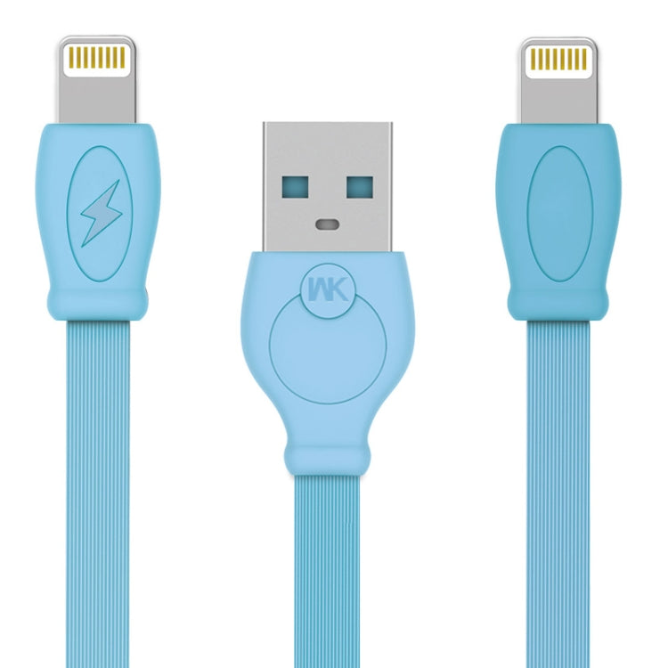 WK WDC-023i 2.4A 8 Pin Fast Charging Data Cable, Length: 1m(Blue) - Normal Style Cable by WK | Online Shopping South Africa | PMC Jewellery