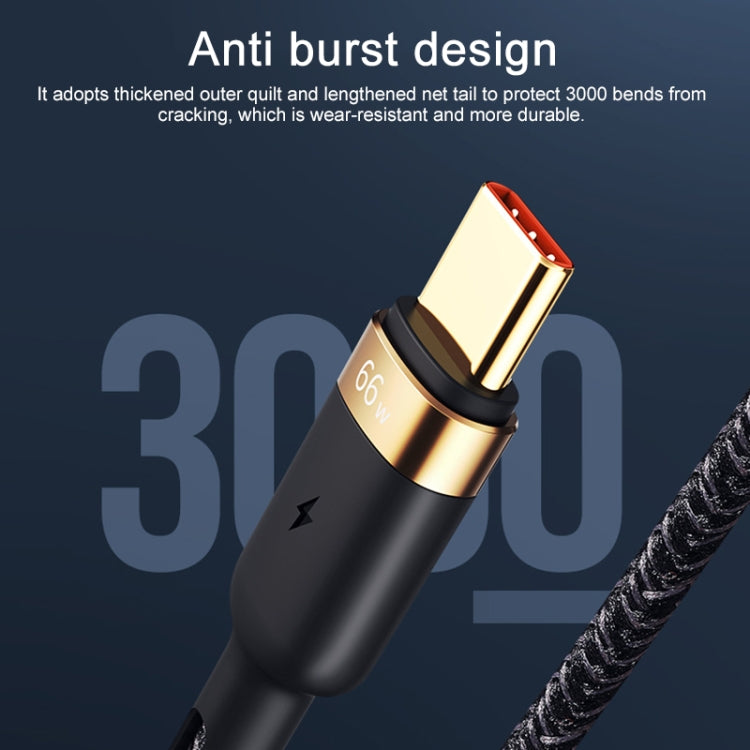 ROCK G18 Flash Charging Series 66W USB to 8 Pin + USB-C / Type-C + Micro USB Data Cable, Cable Length: 1.2cm (Black) - Multifunction Cable by ROCK | Online Shopping South Africa | PMC Jewellery