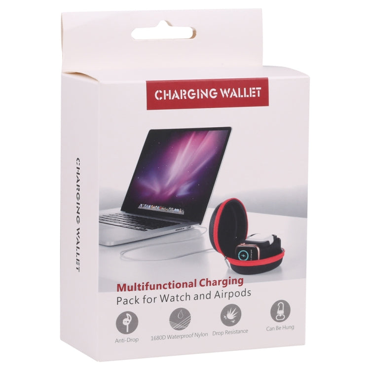 3 in 1 Charger Holder Base for Watch & AirPods with Zippered Storage Bag & Carabiner - Other Accessories by PMC TechLife | Online Shopping South Africa | PMC TechLife
