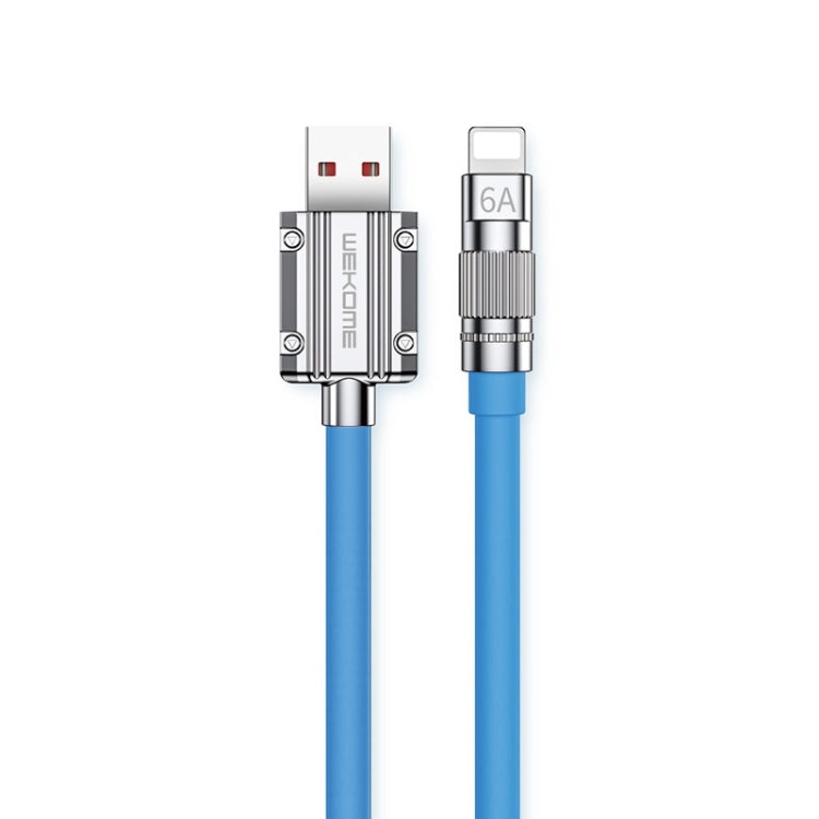 WK WDC-186 Qjie Series 6A USB to 8 Pin Ultra-fast Charging Data Cable, Length: 1m (Blue) - Normal Style Cable by WK | Online Shopping South Africa | PMC Jewellery