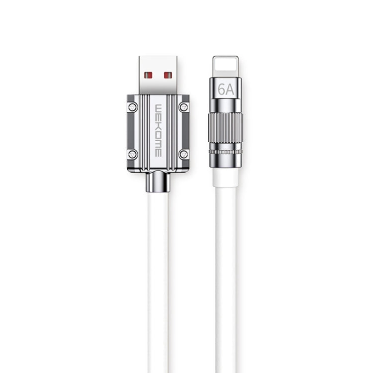 WK WDC-186 Qjie Series 6A USB to 8 Pin Ultra-fast Charging Data Cable, Length: 1m (White) - Normal Style Cable by WK | Online Shopping South Africa | PMC Jewellery