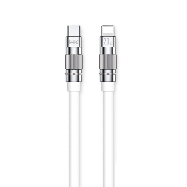 WK WDC-187 Qjie Series 20W USB-C/Type-C to 8 Pin Fast Charge Data Cable, Length: 1m(White) - 2 in 1 Cable by WK | Online Shopping South Africa | PMC Jewellery