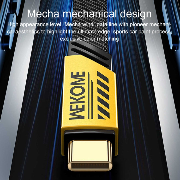 WK WDC-189 Armor Series 2 in 1 65W USB-C/Type-C to USB-C/Type-C+8 Pin Magnetic Data Cable, Length: 1.2m(Yellow) - free shipping - PMC TechLife - Order now!