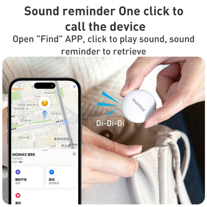 MOMAX PINTAG BR5 Wireless Positioning Anti-lost Device(White) - Anti-lost Alarm by MOMAX | Online Shopping South Africa | PMC Jewellery