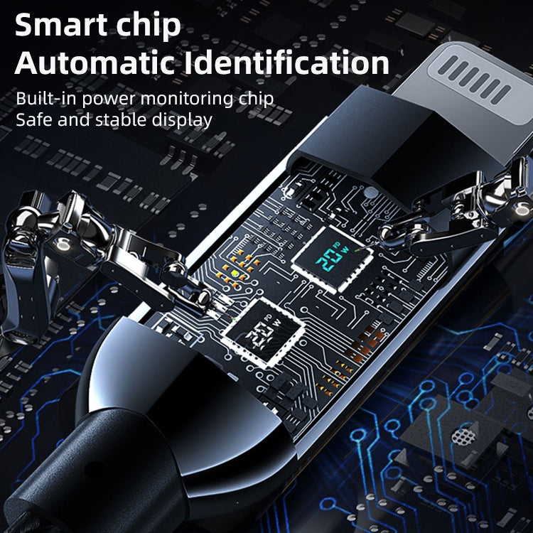 Mutural Li-CC001 1.2m PD20W Digital Display USB-C / Type-C to 8 Pin Charging Data Cable - 2 in 1 Cable by Mutural | Online Shopping South Africa | PMC TechLife | Buy Now Pay Later Mobicred