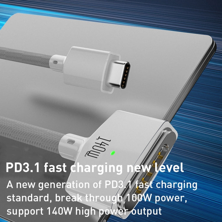 140W USB-C / Type-C to MagSafe 3 Magnetic Fast Charging Cable, Length:2m (White) - Cable & Adapter by PMC TechLife | Online Shopping South Africa | PMC TechLife