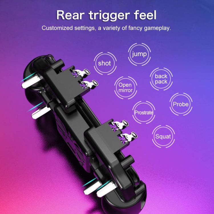 AK77 1200mAh Battery Edition Six-finger Linkage Multi-function Mobile Phone Gamepad with Bracket, Suitable for 4.7-6.5 inch Mobile Phones - Cooling Fan Radiator by PMC TechLife | Online Shopping South Africa | PMC TechLife