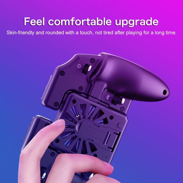 S-02 Six-finger Linkage Cool Wind Cooling Mobile Phone Gamepad with Bracket, Suitable for 4.7-6.5 inch Mobile Phones - Cooling Fan Radiator by PMC TechLife | Online Shopping South Africa | PMC TechLife