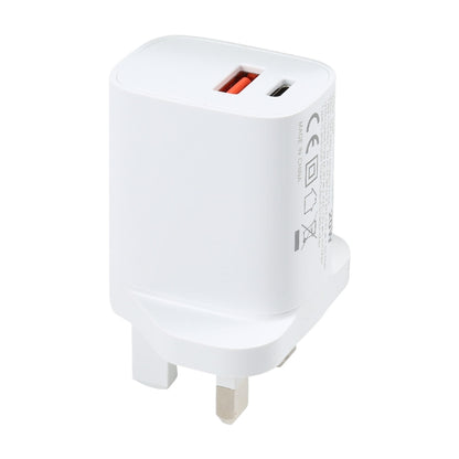 E087 20W USB-C / Type-C + USB Ports Fast Charging Travel Charger, UK Plug - USB Charger by PMC Jewellery | Online Shopping South Africa | PMC Jewellery