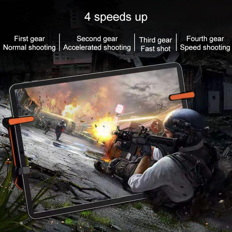 Eating Chicken One-button Burst Shooting Game Handle Controller for Tablet PC, 1 Pair (Orange) - Handle Shooter by PMC TechLife | Online Shopping South Africa | PMC TechLife