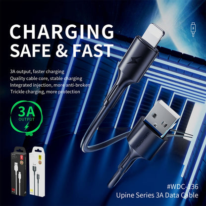 WK WDC-136 USB to 8 Pin 3A Fast Charing Data Cable(Black) - Normal Style Cable by WK | Online Shopping South Africa | PMC Jewellery