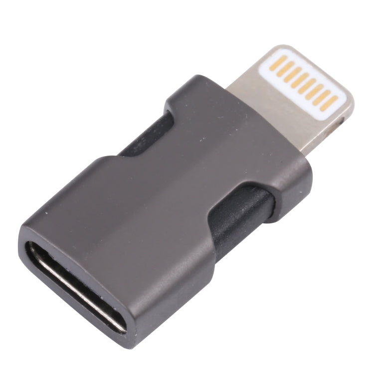 Portable 8 Pin to USB-C/Type-C Audio Adapter (Grey) - Earphone Adapter by PMC TechLife | Online Shopping South Africa | PMC TechLife | Buy Now Pay Later Mobicred