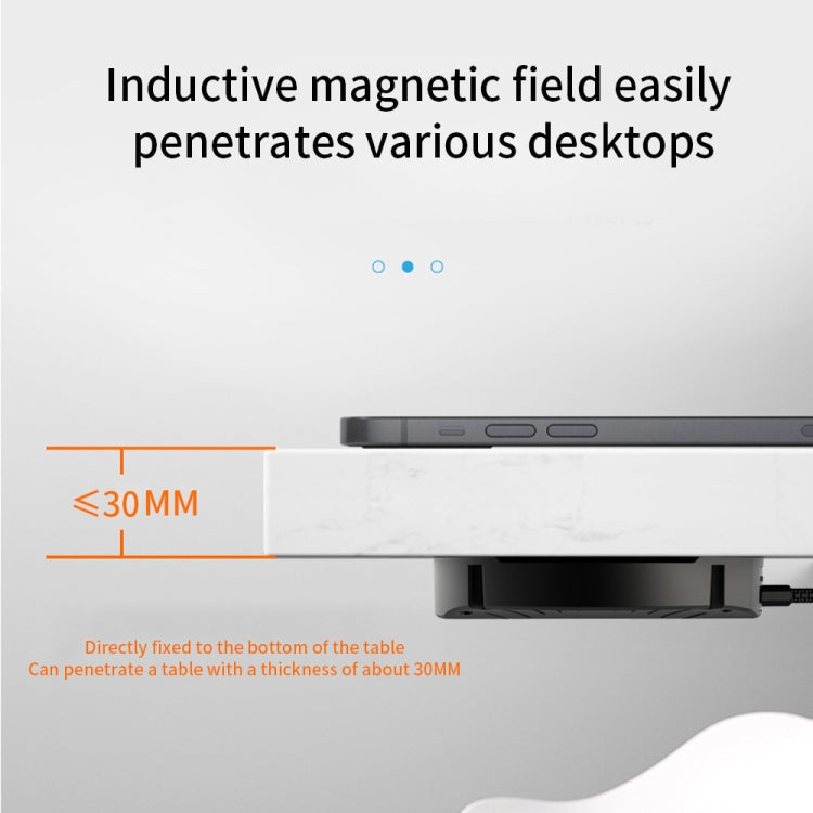 T16 10W Long-distance Air-tight Magnetic Wireless Charger for Desktops Within 30mm Thickness - Wireless Charger by PMC TechLife | Online Shopping South Africa | PMC TechLife