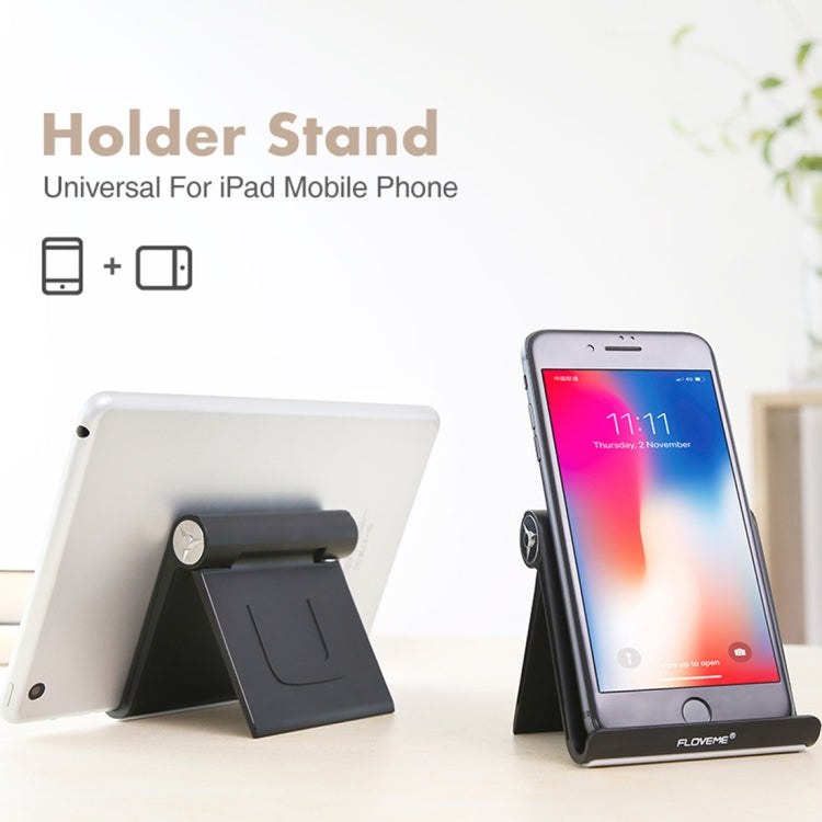 FLOVEME 0-100 Degree Swivel Adjustable ABS Stand Desktop Phone Holder, For iPad, iPhone, Galaxy, Huawei, Xiaomi, HTC, Sony, and other Mobile Phones or Tablets(White) - Desktop Holder by FLOVEME | Online Shopping South Africa | PMC Jewellery