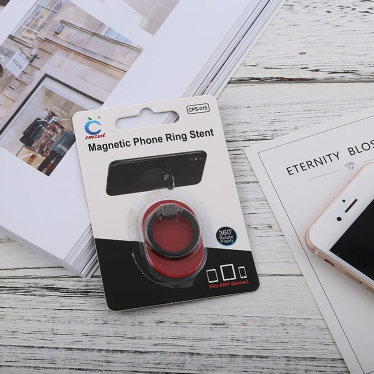 Universal Phone Adhesive Metal Plate 360 Degree Rotation Stand Finger Grip Ring Holder(Red) - Ring Holder by PMC TechLife | Online Shopping South Africa | PMC TechLife