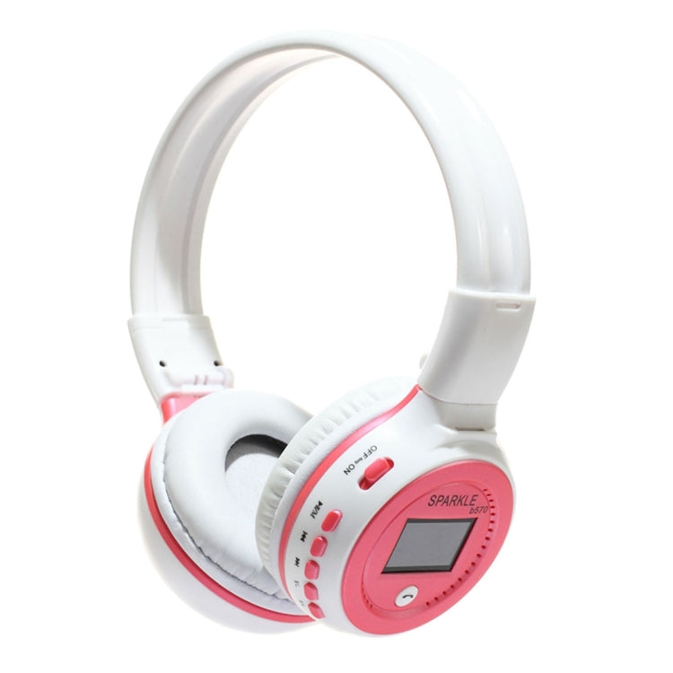 ZEALOT B570 Stereo Wired Wireless Bluetooth Subwoofer Headset with LED Color Screen Design & HD Microphone & FM, For Mobile Phones & Tablets & Laptops, Support 32GB TF Card Maximum(Pink) - Headset & Headphone by ZEALOT | Online Shopping South Africa | PMC Jewellery