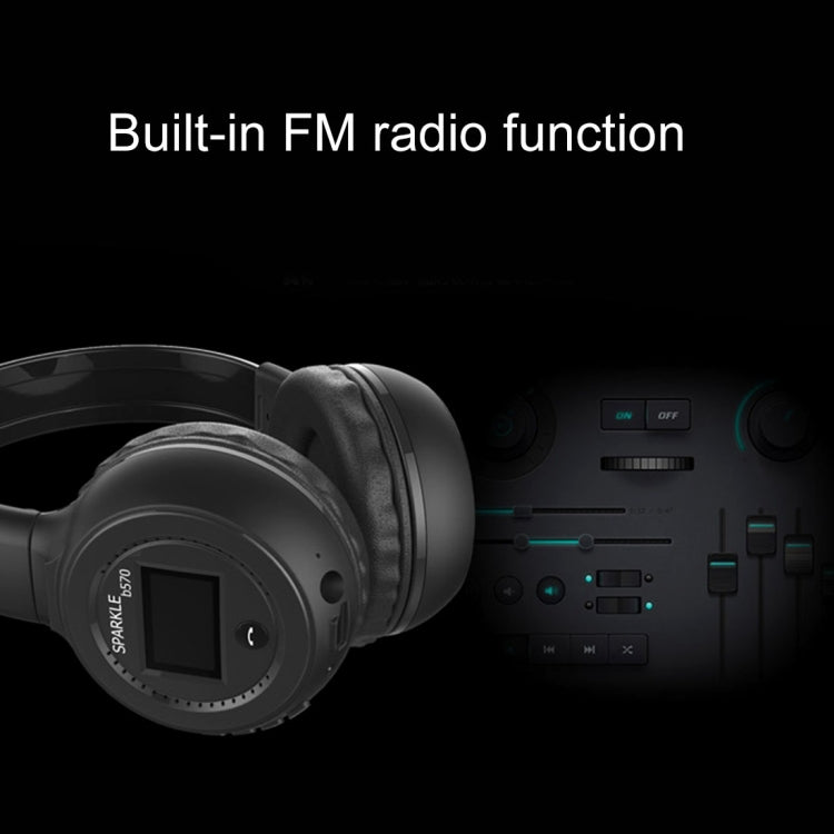 ZEALOT B570 Stereo Wired Wireless Bluetooth Subwoofer Headset with LED Color Screen Design & HD Microphone & FM, For Mobile Phones & Tablets & Laptops, Support 32GB TF Card Maximum(Brown) - Headset & Headphone by ZEALOT | Online Shopping South Africa | PMC TechLife | Buy Now Pay Later Mobicred