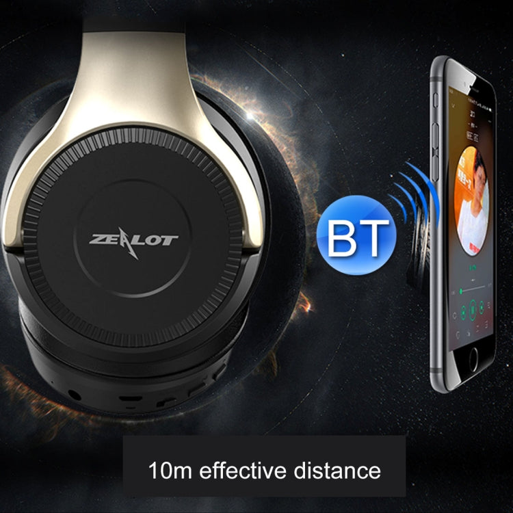 ZEALOT B26T Stereo Wired Wireless Bluetooth 4.0 Subwoofer Headset with 3.5mm Universal Audio Cable Jack & HD Microphone, For Mobile Phones & Tablets & Laptops, Support 32GB TF Card Maximum(Black) - Headset & Headphone by ZEALOT | Online Shopping South Africa | PMC TechLife | Buy Now Pay Later Mobicred