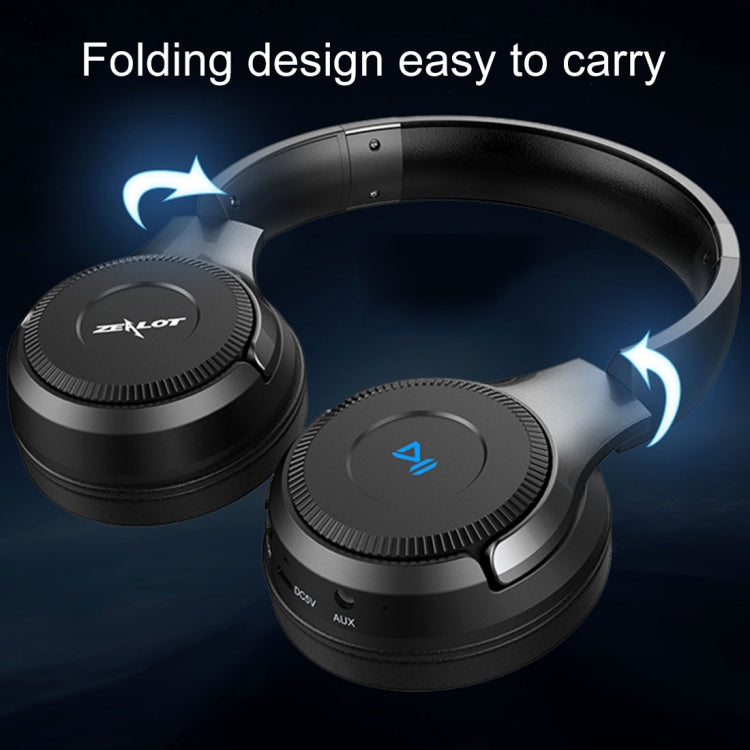 ZEALOT B26T Stereo Wired Wireless Bluetooth 4.0 Subwoofer Headset with 3.5mm Universal Audio Cable Jack & HD Microphone, For Mobile Phones & Tablets & Laptops, Support 32GB TF Card Maximum(Gold) - Headset & Headphone by ZEALOT | Online Shopping South Africa | PMC TechLife | Buy Now Pay Later Mobicred